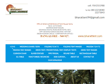 Tablet Screenshot of bharattent.com